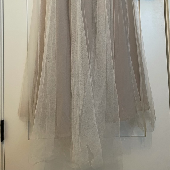 V-neck Long Tulle Bridesmaid Dress by Kleinfeld - Picture 5 of 8